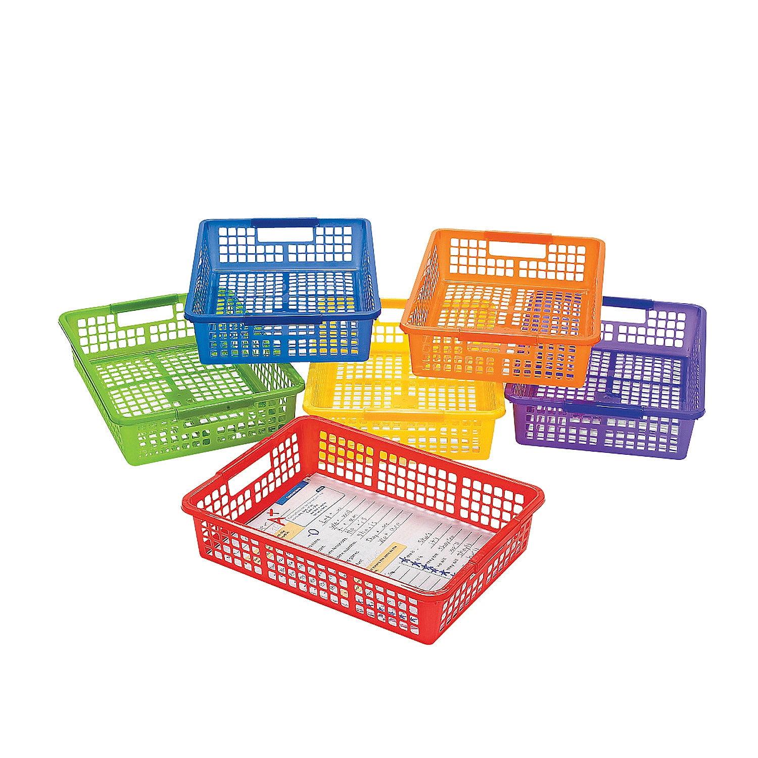 Classroom Storage Basket With Handles - Educational - 6 Pieces