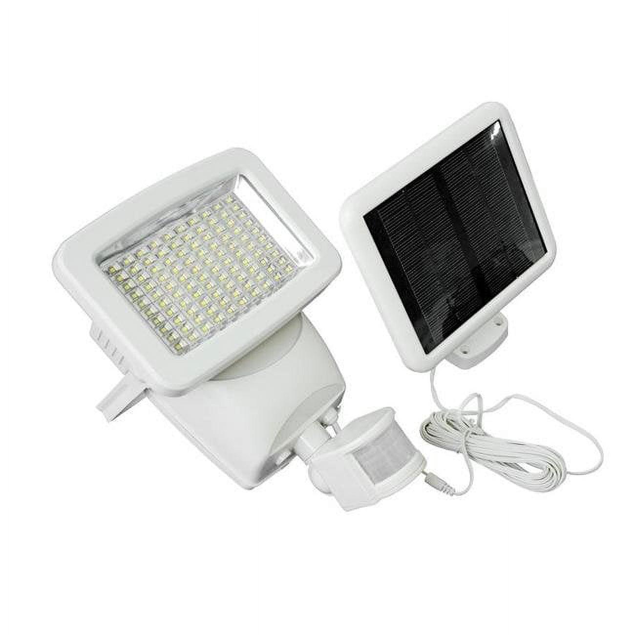 White Metal Solar Motion Sensor Security Light with 100 LEDs