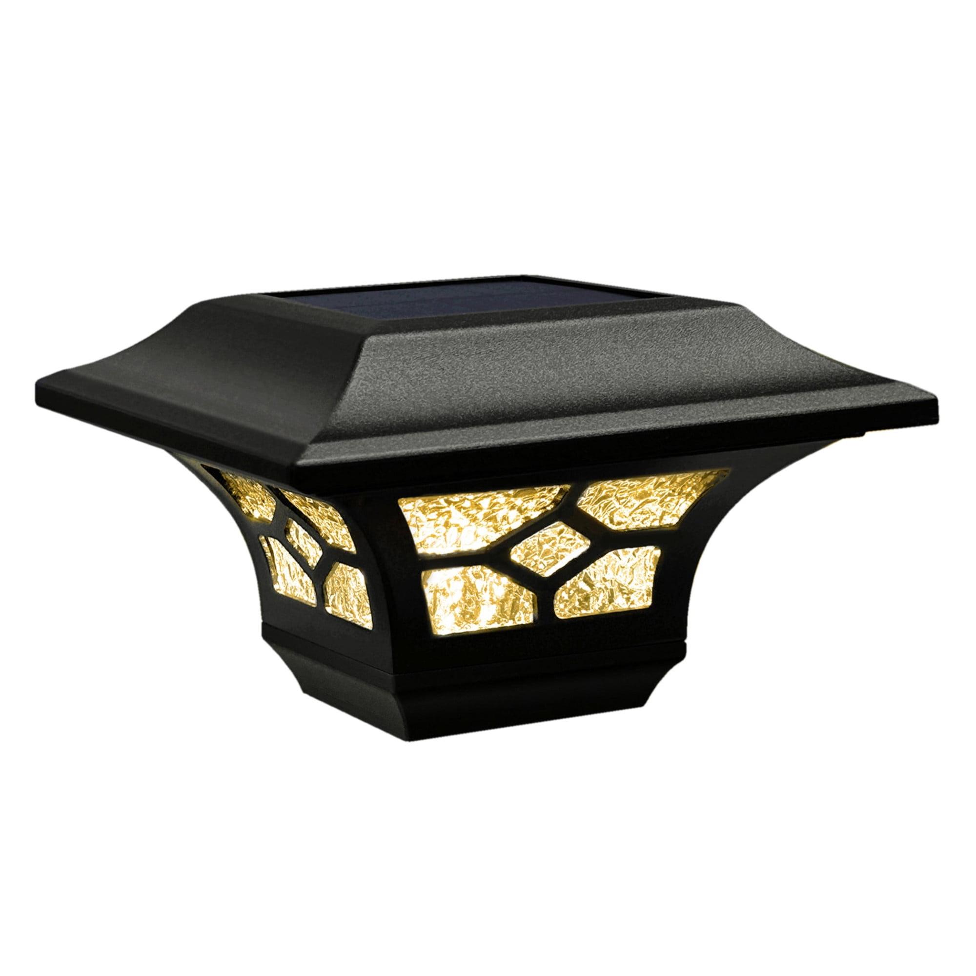 Classy Caps Low Voltage Integrated LED Aluuminum Fence Post Cap Light 2.5 In. X 2.5 In. with Base Adapter Included