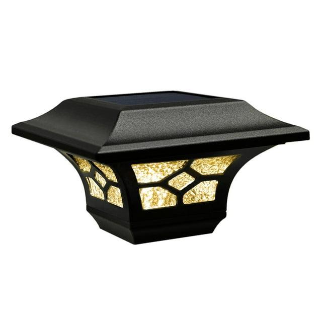 Classy Caps Low Voltage Integrated LED Aluuminum Fence Post Cap Light 2.5 In. X 2.5 In. with Base Adapter Included