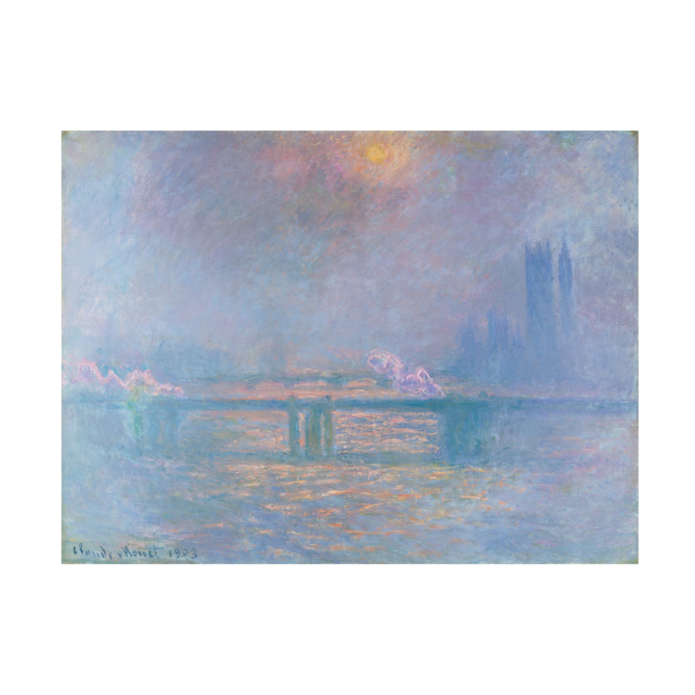 Claude Monet 'The Thames With Charing Cross Bridge' Canvas Art