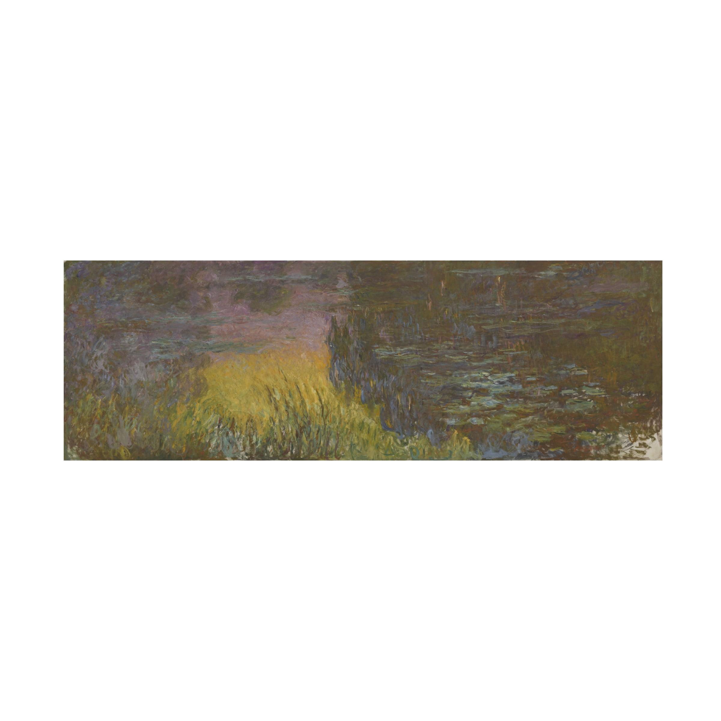 Claude Monet Water Lilies Setting Sun 10" x 32" Canvas Art