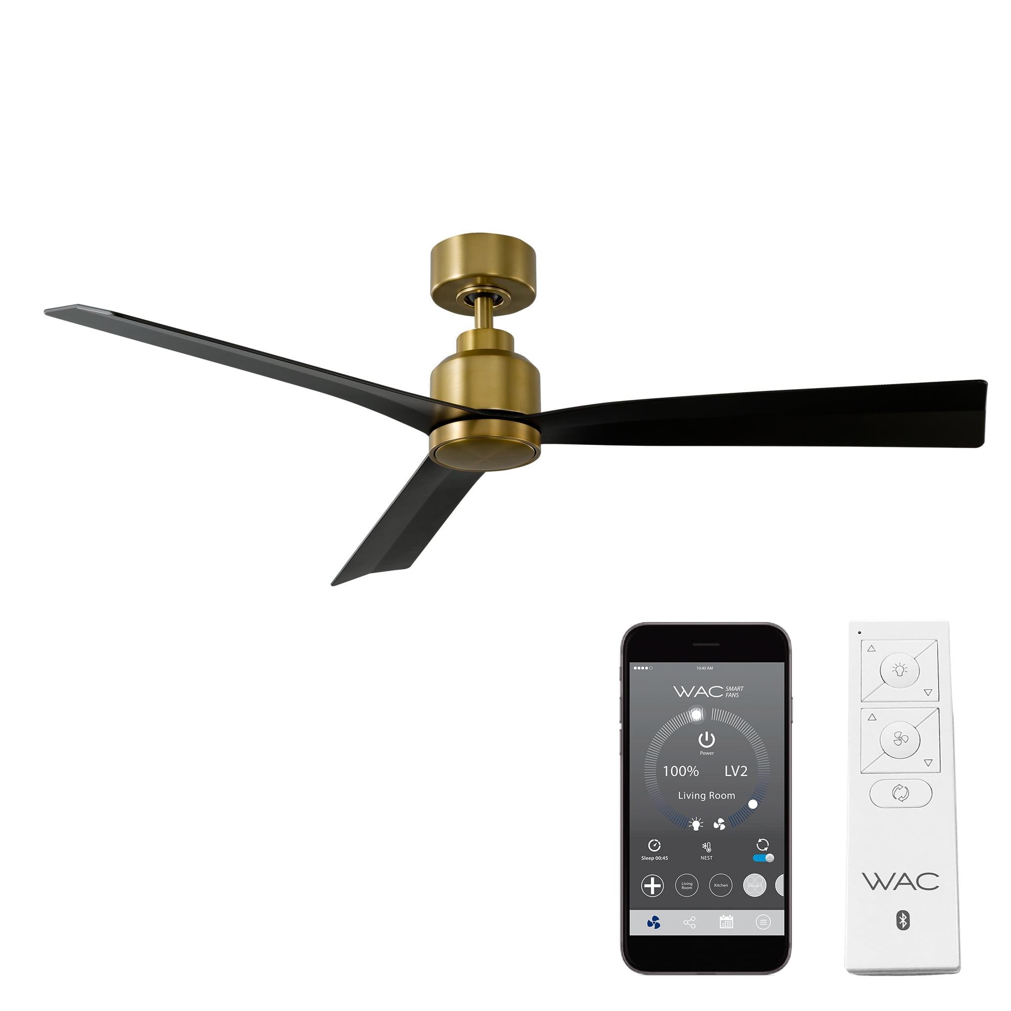 52" Smart Home Compatible 3 Blade Smart Ceiling Fan with Remote