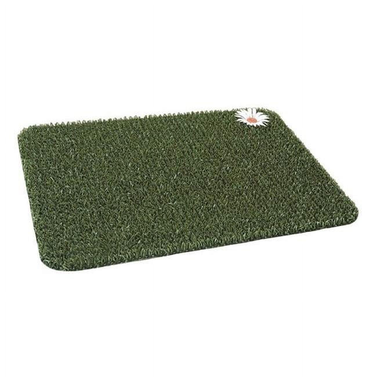 Green Daisy 24"x18" AstroTurf Outdoor Door Mat with Nonslip Back