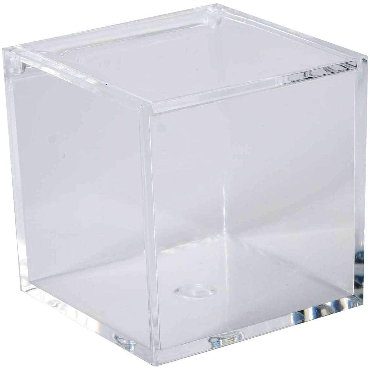 Clear Rectangular Acrylic Lidded Storage Box 2.36''