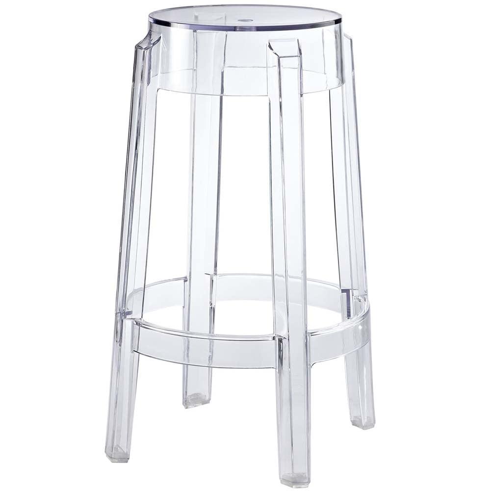 26.5" Sleek Transparent Acrylic Counter Stool