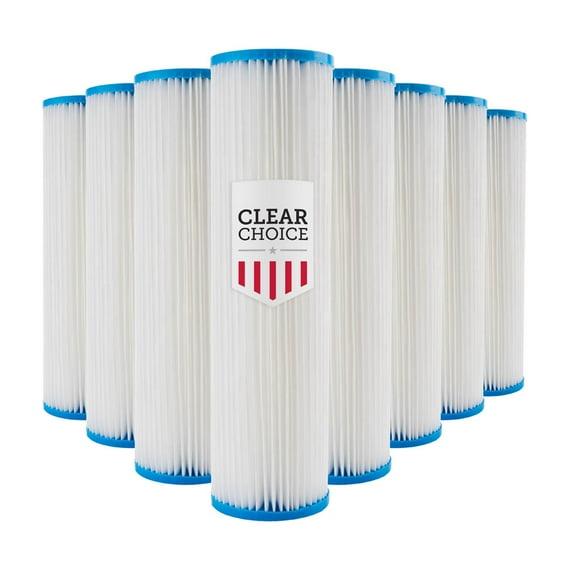Clear Choice 20 Micron Replacement Water Filter for RO System SPC-25-1020 (8 Pack)