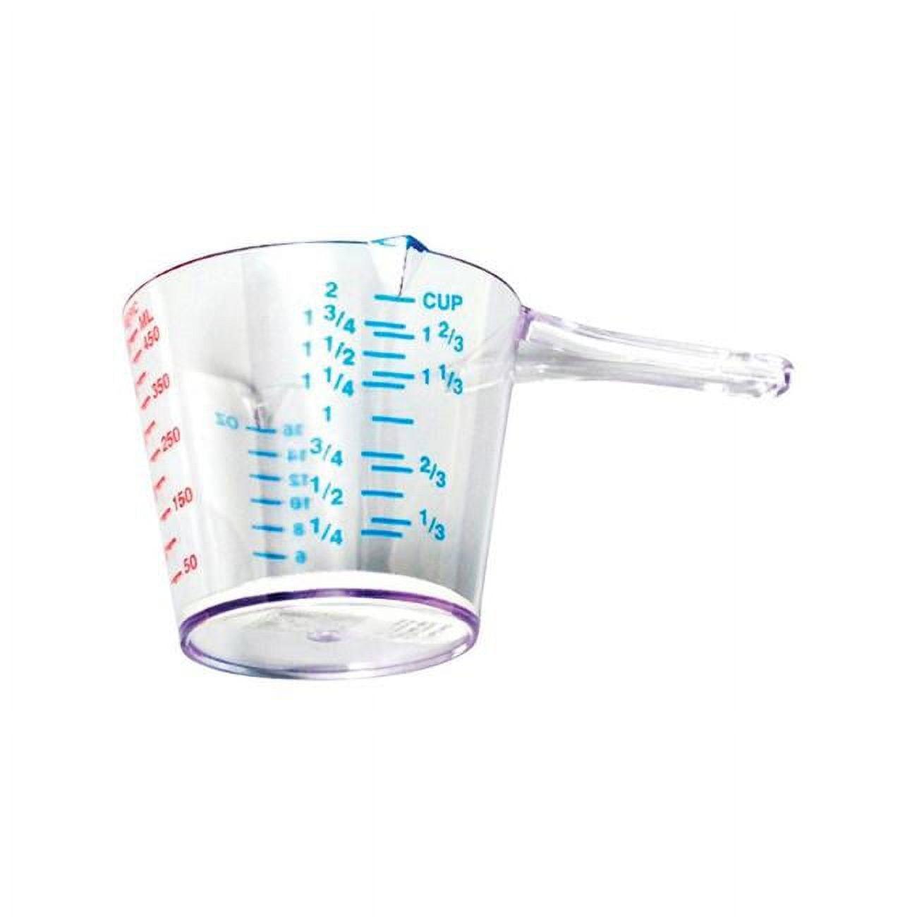 Clear Plastic 2-Cup Measuring Cup with Handle