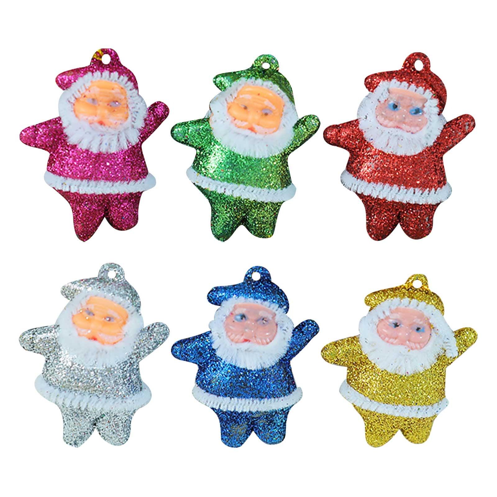 Clearance! 6Pcs Christmas Ornaments Gift, Cute Mini Santa Claus Style Christmas Tree Party Hanging Decorations for Christmas Home Decoration and Various Occasions
