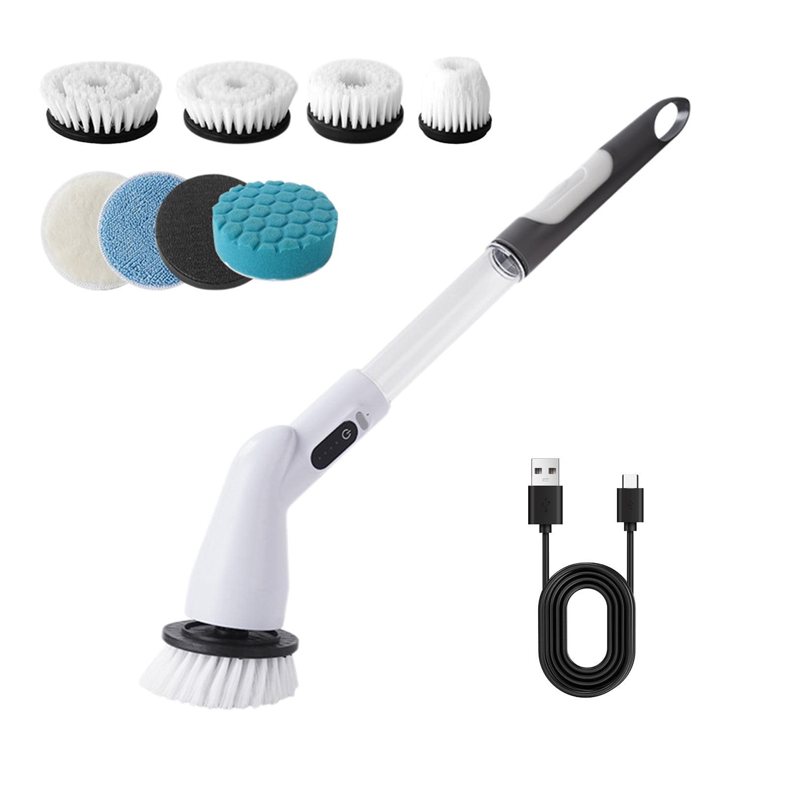 7 Heads Electric Spin Scrubber, New Cordless Cleaning Brush, Adjustable Extension Handle,Power Shower Scrubber for Bathroom,Floor,Shower,Tile and Car Etc, US