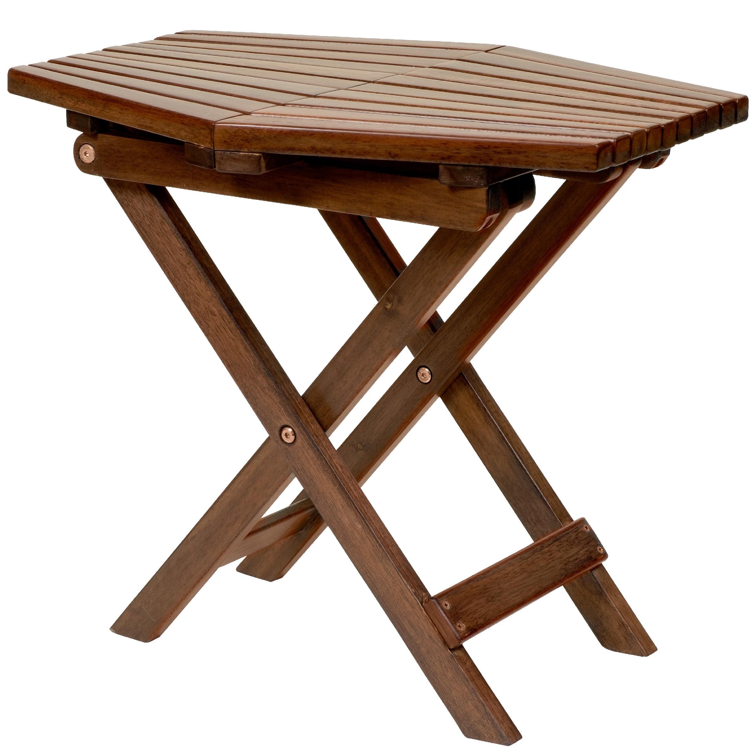 CleverMade Tamarack Outdoor Wood Folding Table, Cinnamon