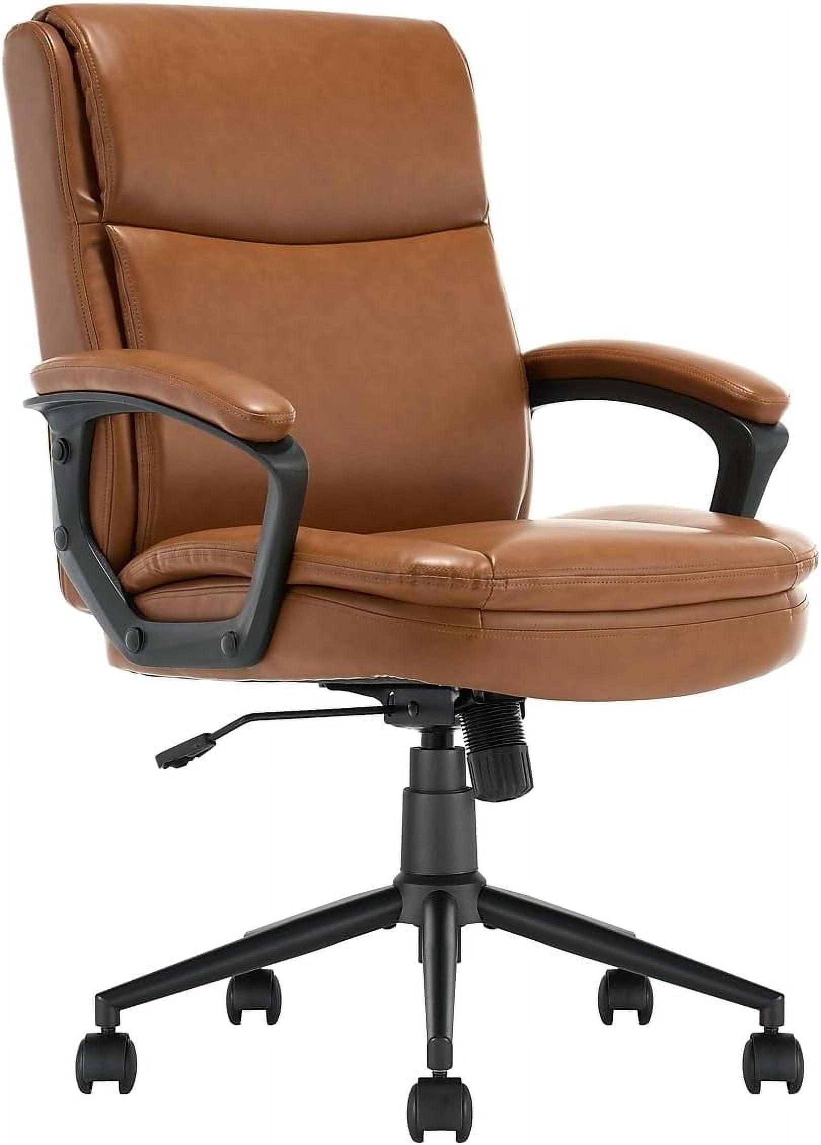 CLICK365 Click365 Classic Comfort Executive Office Chair, Ergonomic Mid-Back, Double-Layer Seat Cushion