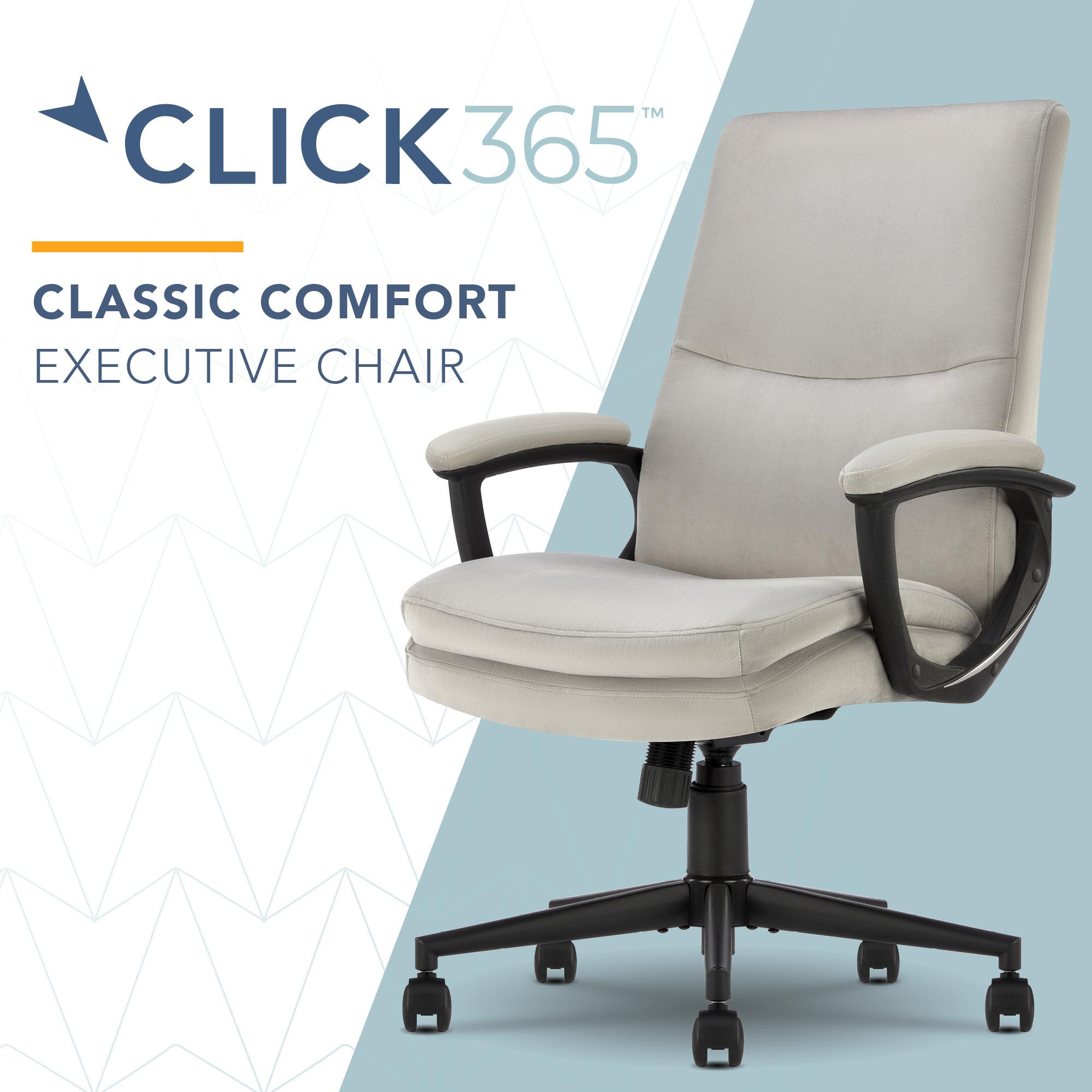 CLICK365 Click365 Classic Comfort Executive Office Chair, Ergonomic Mid-Back, Double-Layer Seat Cushion