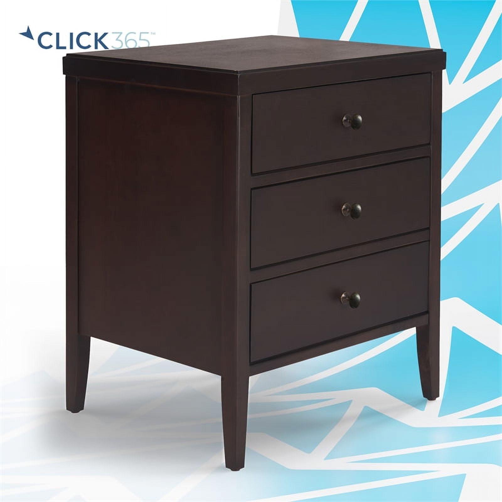 ClickDecor Finley Solid Wood Fully Assembled 3 Drawer Nightstand