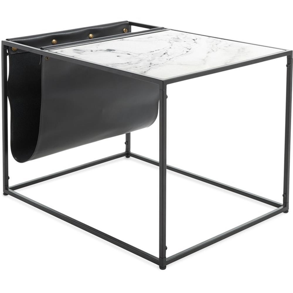 ClickDecor Wilson Modern Accent Side Table with Marble Top