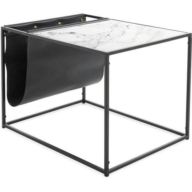 ClickDecor Wilson Modern Accent Side Table with Marble Top