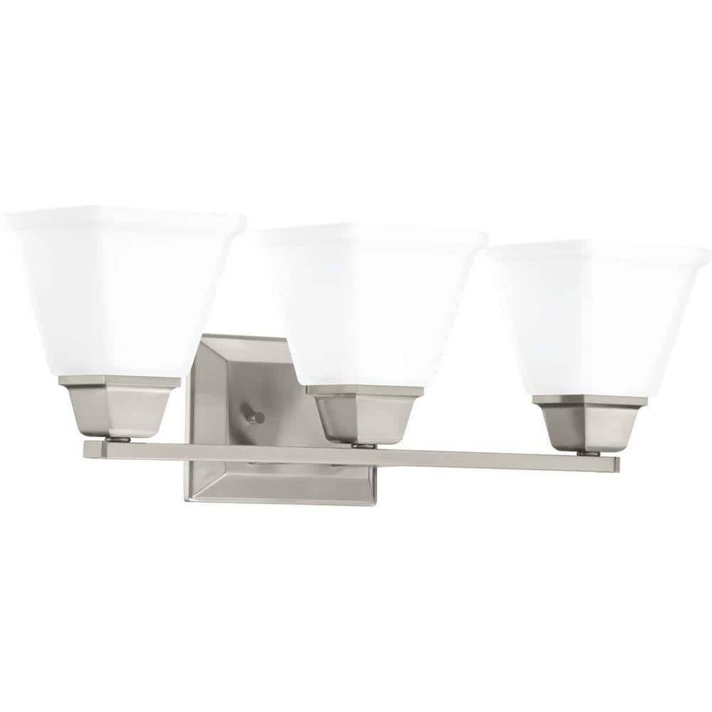 Clifton Heights Brushed Nickel 3-Light Bath Vanity Fixture