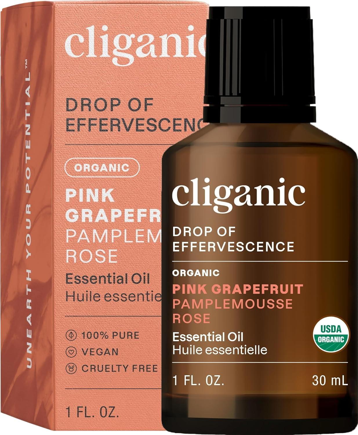 Cliganic Organic Pink Grapefruit Oil, 1oz