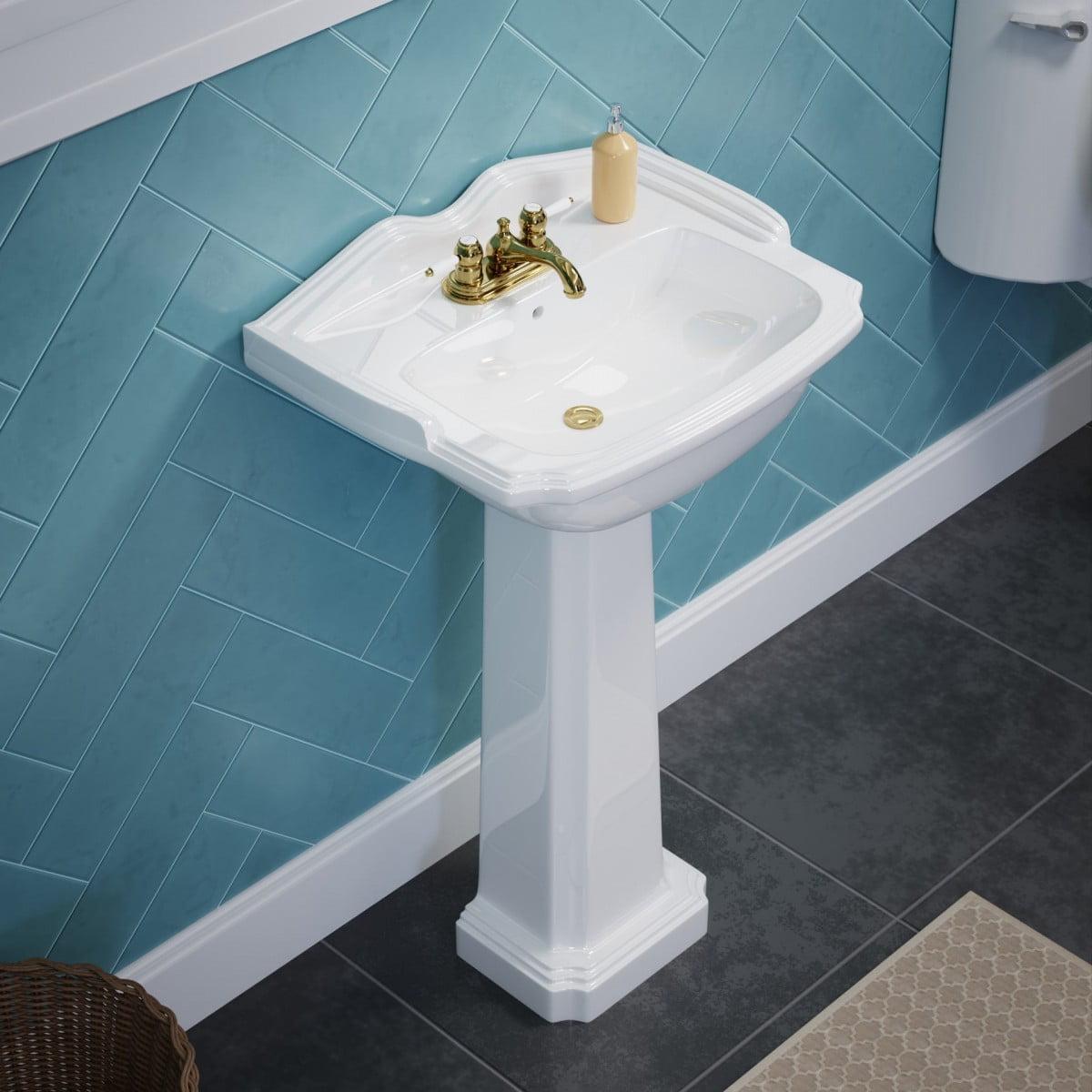 The Renovators Supply Inc. Cloakroom 15'' Reno-Gloss Vitreous China Specialty Bathroom Sink with Overflow