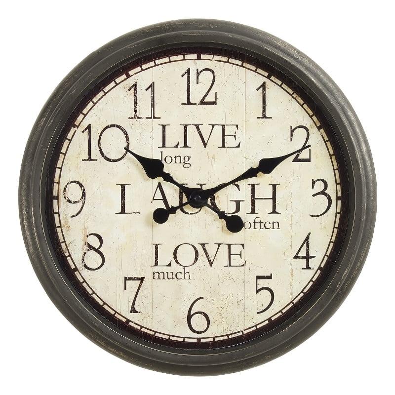 Clocks - 16" Round - Wall Clock - Antique Brown - Transitional