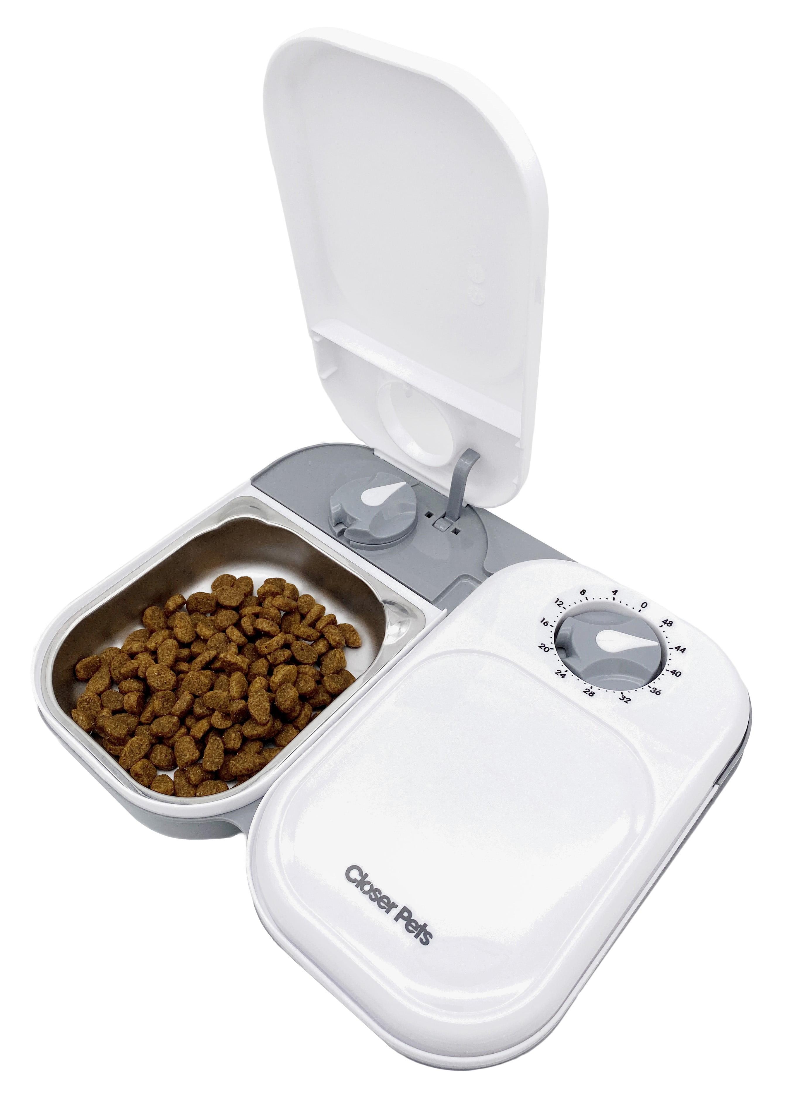 Two-Meal Programmable Pet Feeder with Stainless Steel Bowls