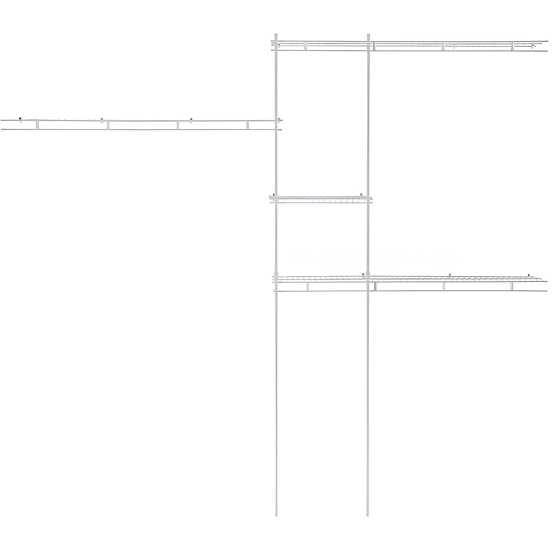 White Adjustable Vinyl-Coated Steel Closet Organizer Kit