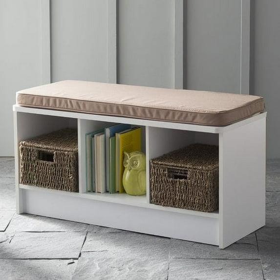 ClosetMaid ClosetMaid Cubeicals 3-Cube Storage Bench with Tan Cushion