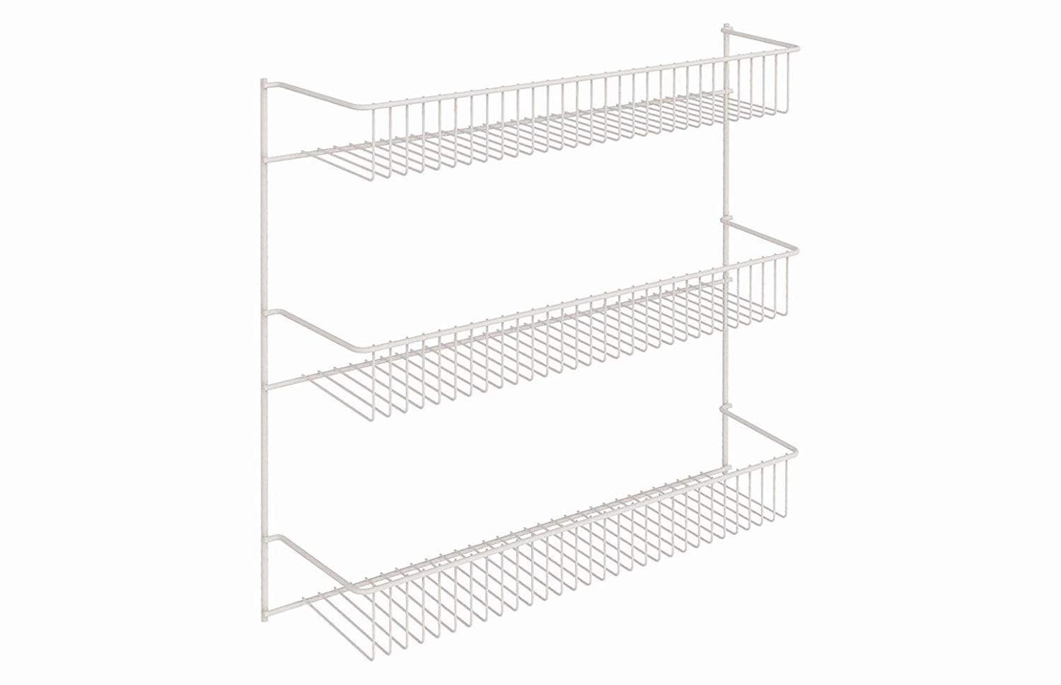 White 3-Tier Wall Mounted Wire Storage Rack