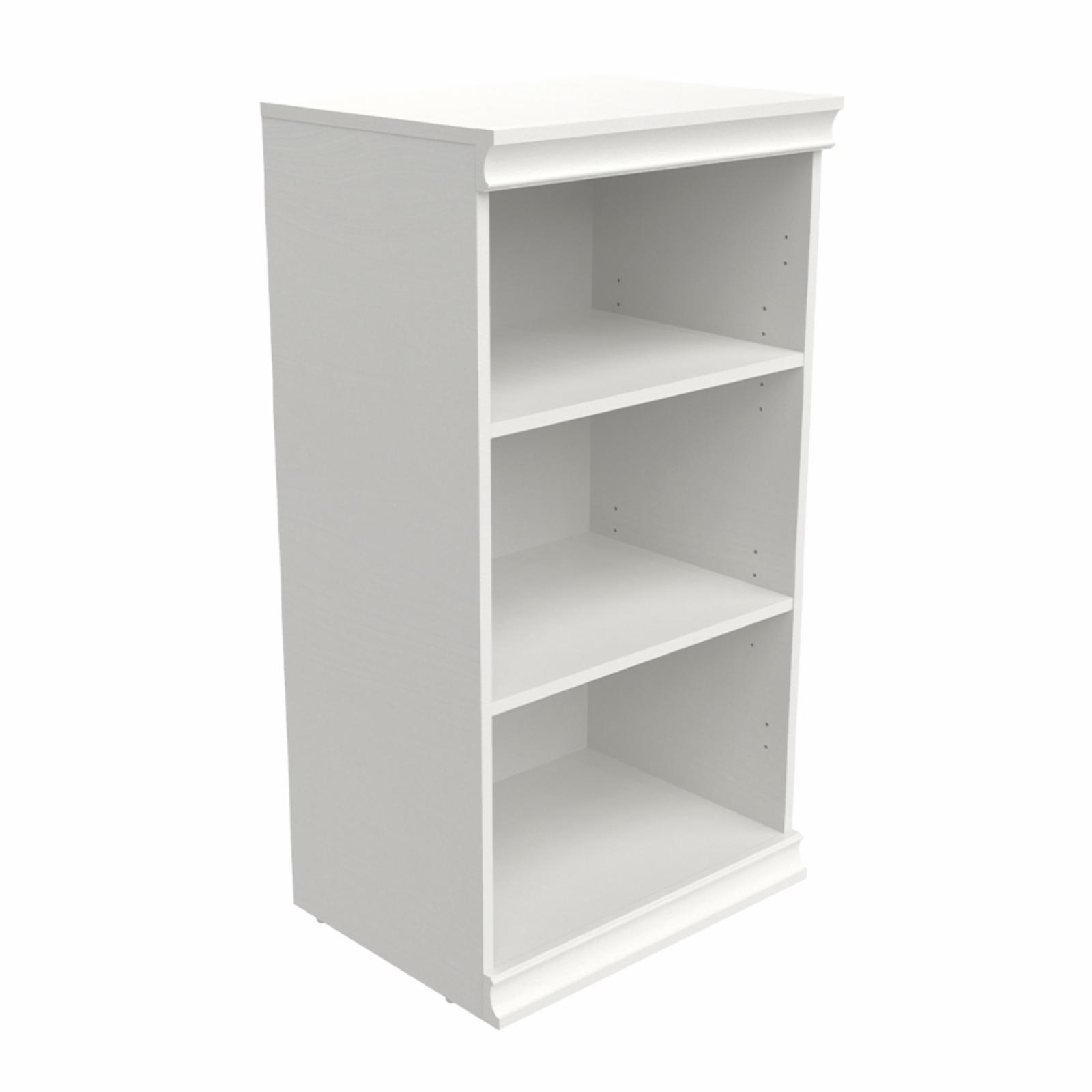 White Adjustable Wood Stackable Kids Shelf Unit