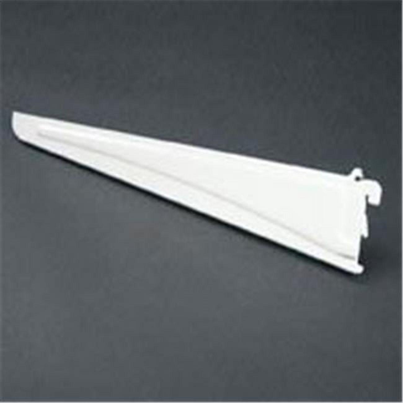 Sleek 16" White Steel Shelf Bracket with Locking Feature