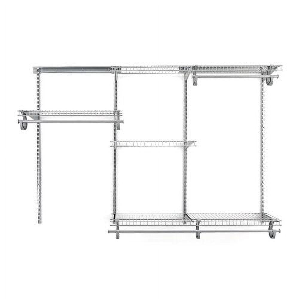 Satin Nickel Adjustable Wire Closet Organizer System