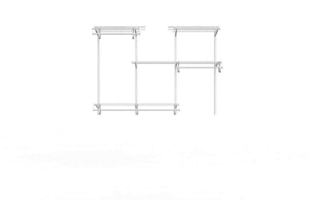 Adjustable White Steel Wire Closet Organizer System