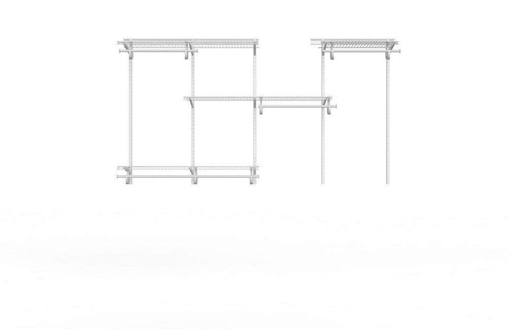 ShelfTrack 60" W - 96" W Closet System Starter Kit