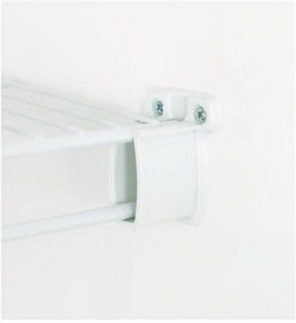 White Resin Wall Bracket for Wire Shelving