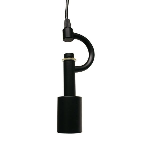 Cloth & Wire Satin Black Pendant Light Fixture for 3 Lights with Fabric Cord for Home Lightning