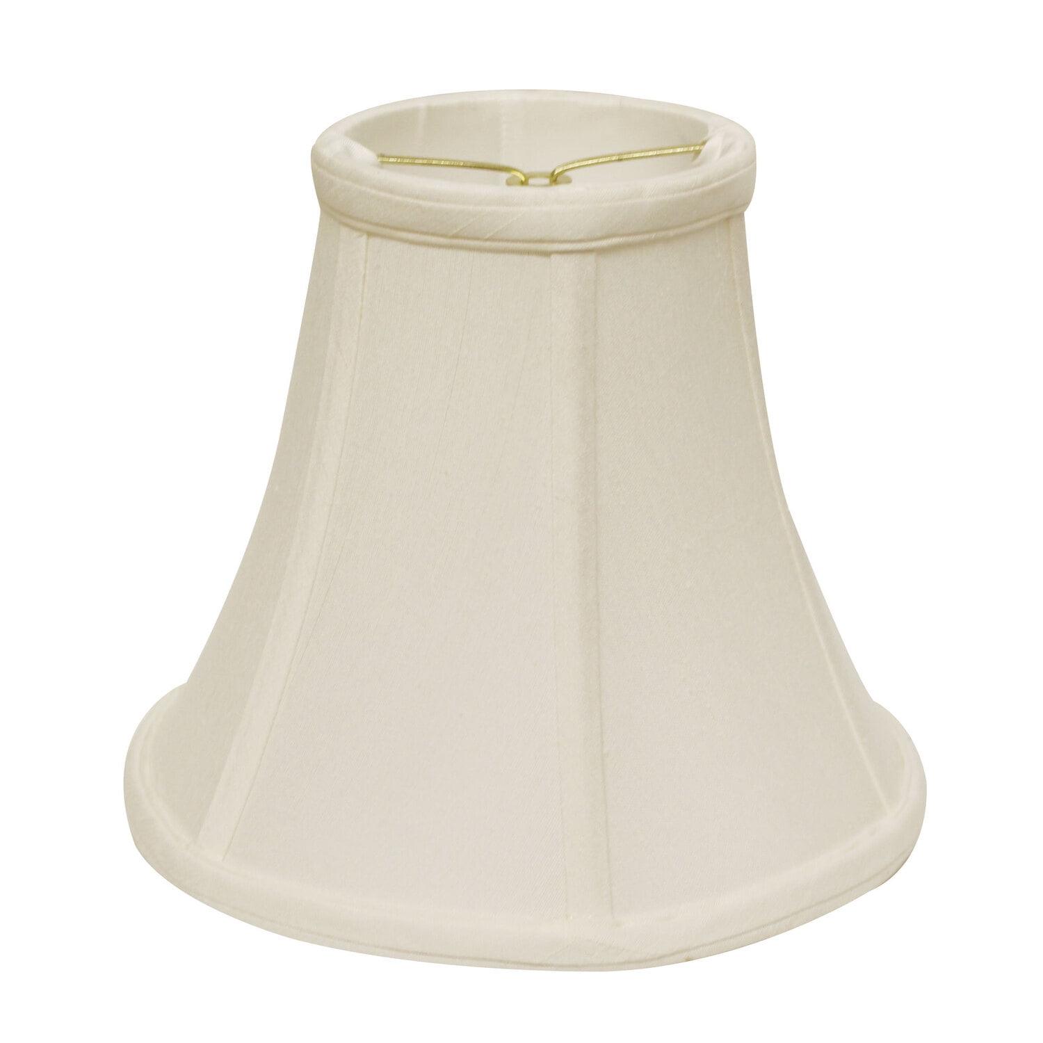 Cloth & Wire  Slant Bell Softback Lampshade with Bulb Clip, White
