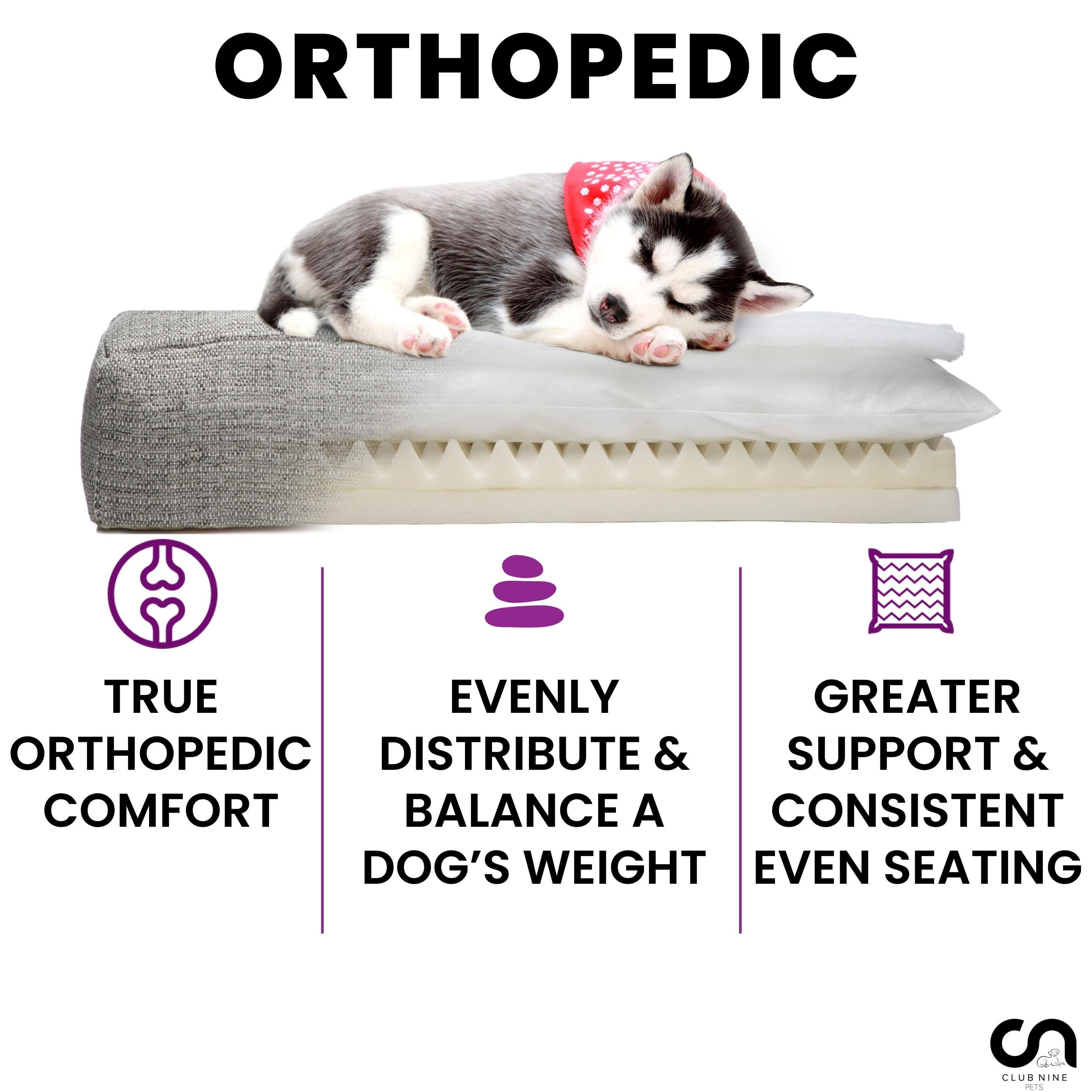 Club Nine Pets Metro Orthopedic Dog Sofa Bed - Oatmeal - L