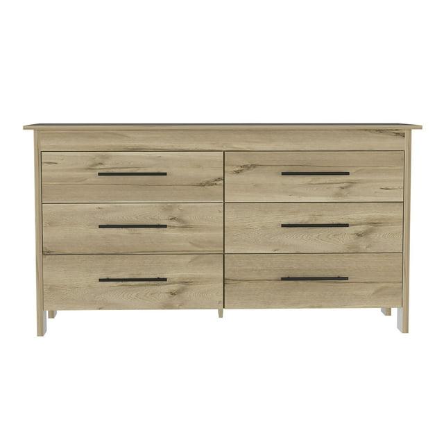 FM FURNITURE LLC Luxor 6 Drawer Double Dresser