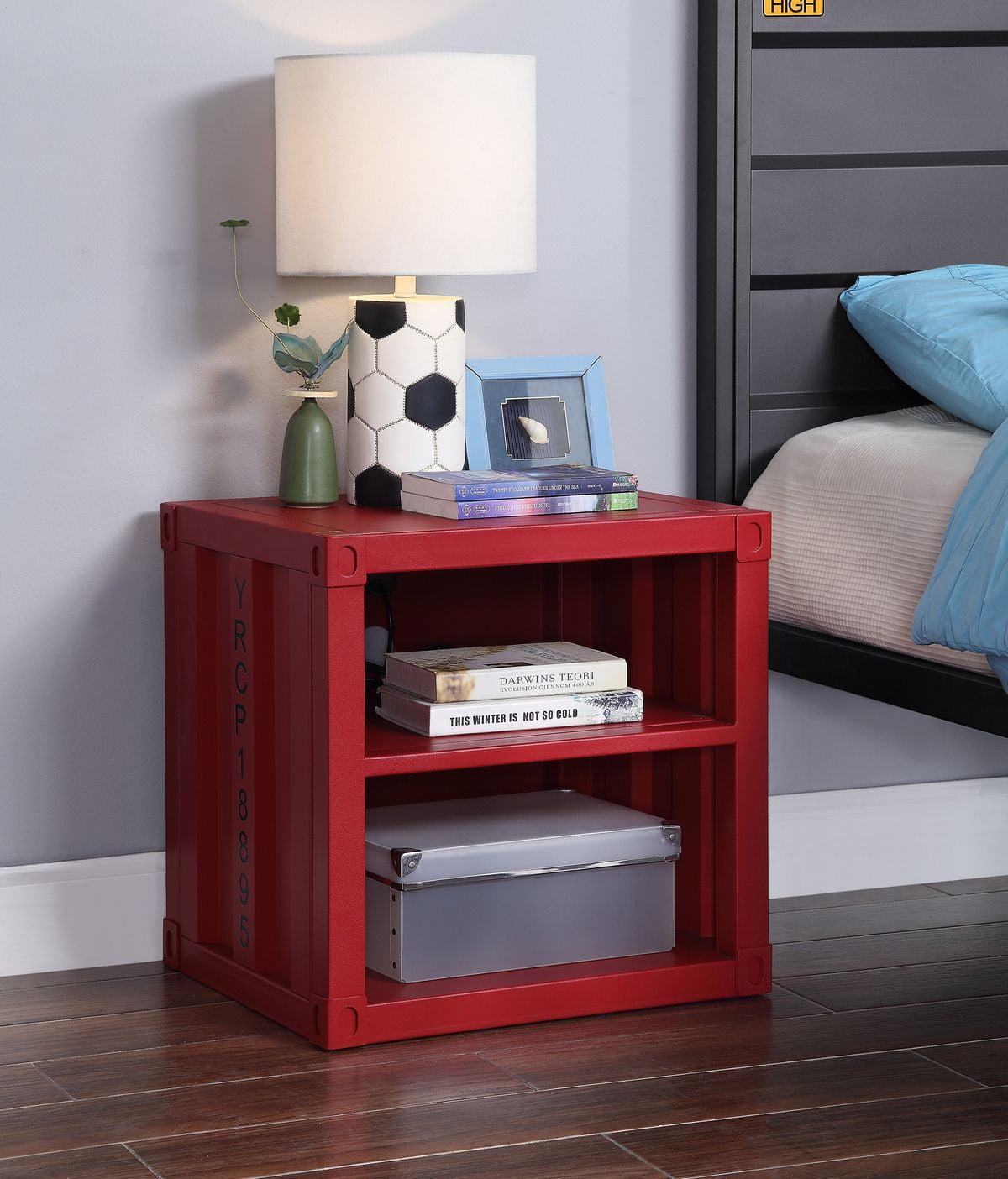 Cargo 20&#34; Nightstands Red - Acme Furniture