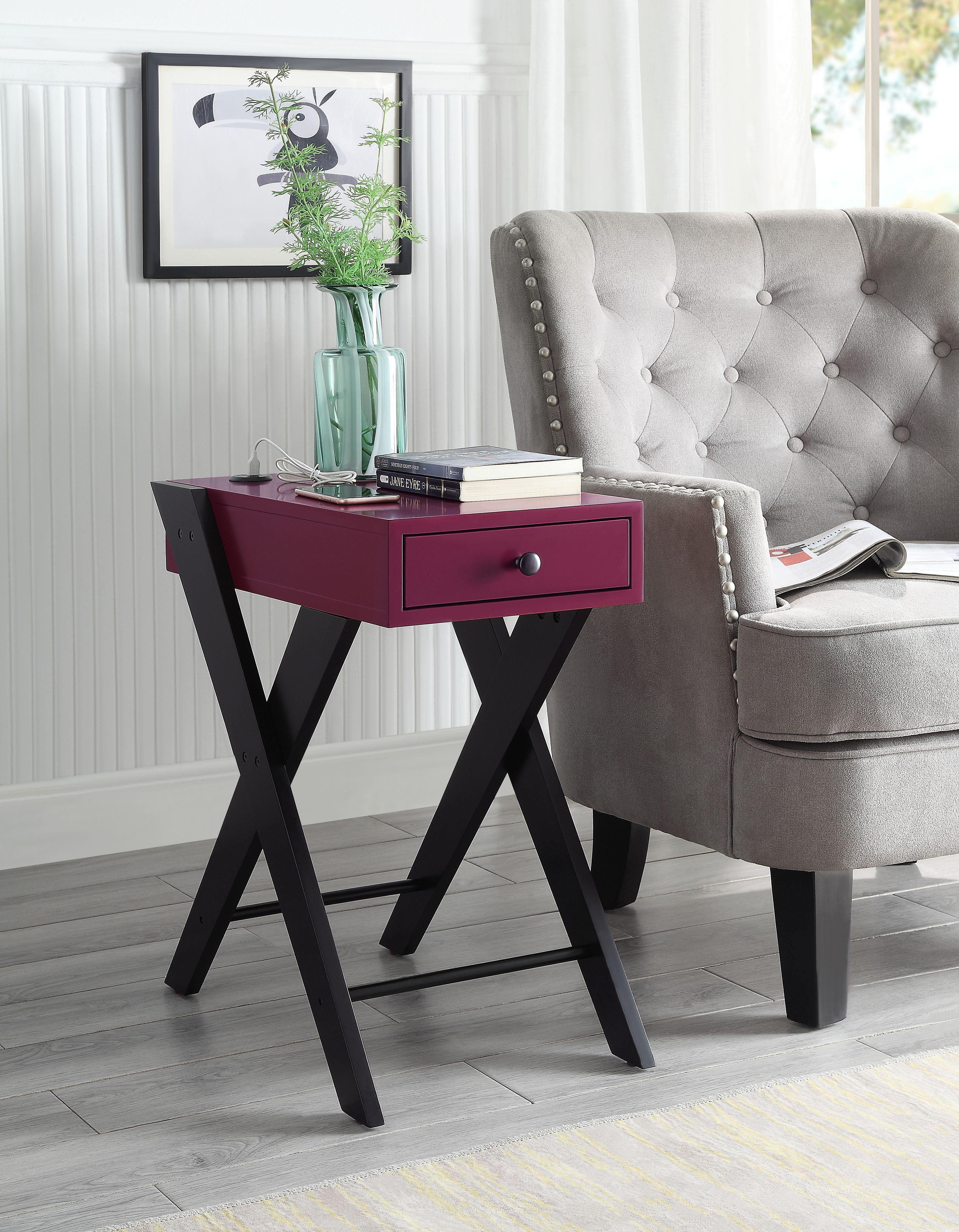 Fierce Side Table with USB Charging Dock - Acme Furniture