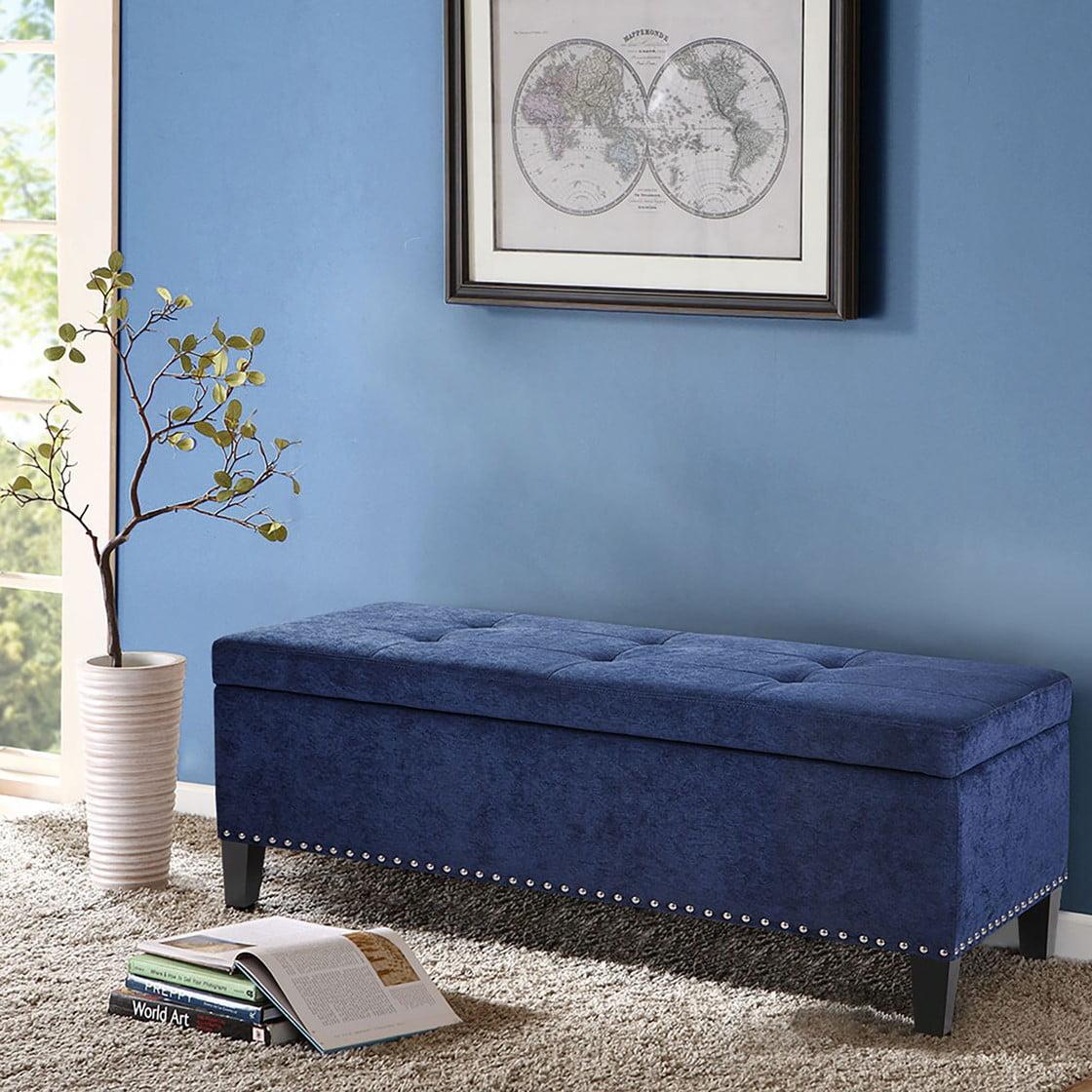 Tufted-Top Storage Ottoman