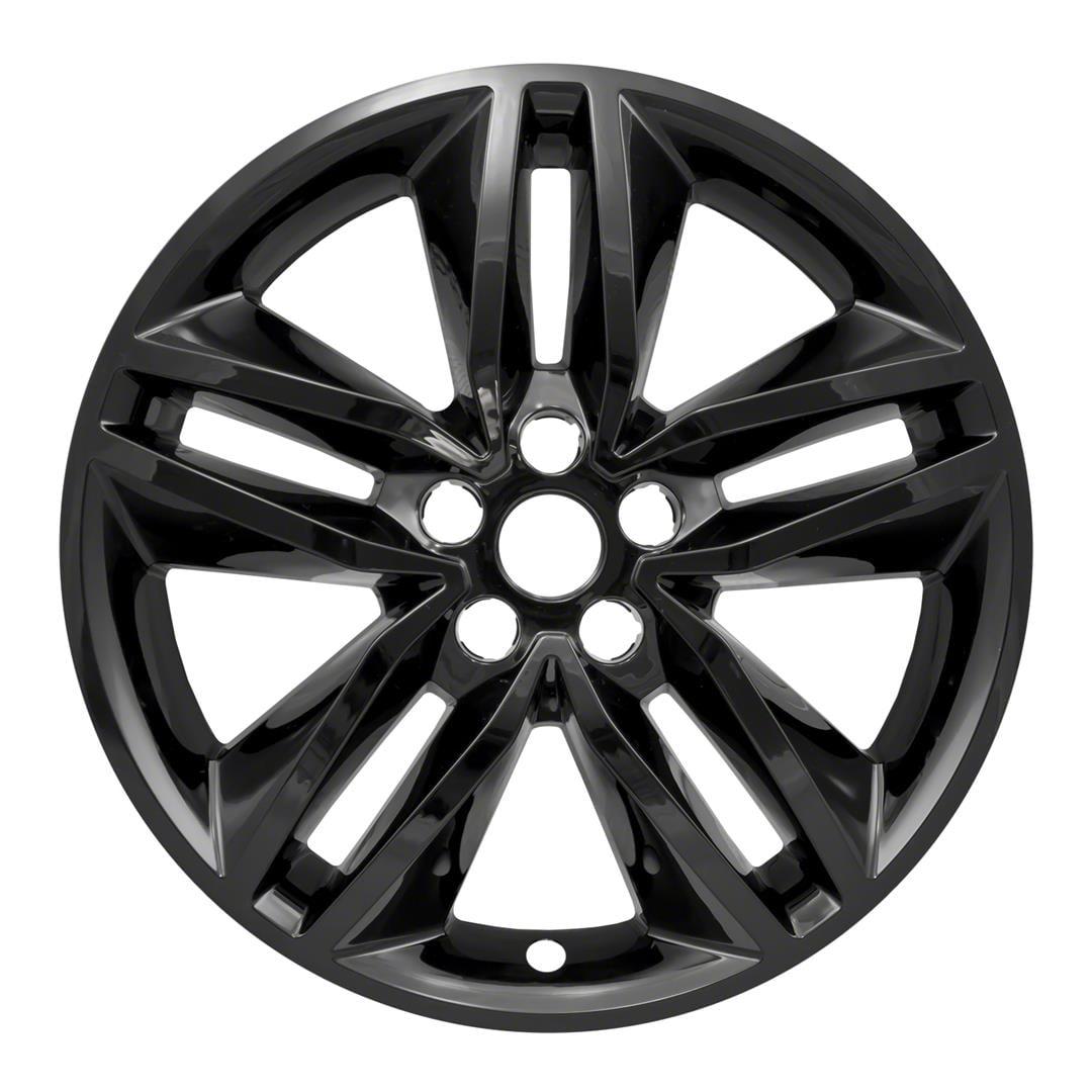 Gloss Black 18" ABS 5 Double-Spoke Wheel Skin Set