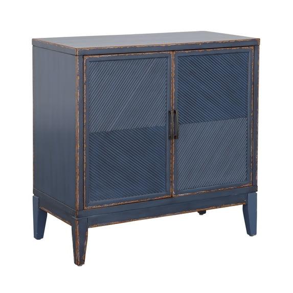 Homestock Artistic Accomplishment Canyan Blue Two Door Cabinet
