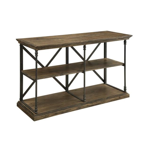 Coast To Coast Imports Corbin Medium Brown Console with Crown Molded Top