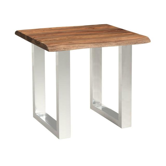 Wrought Studio™ Alpers Solid Wood Sled End Table | Wayfair