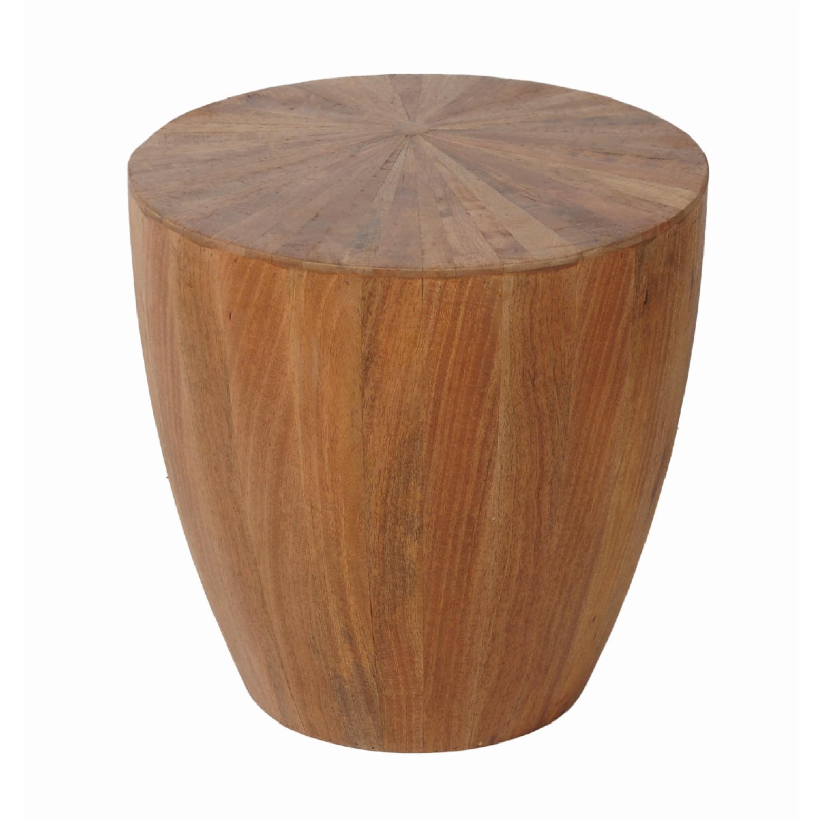 Del Sol 18" Brown Mango Wood Round End Table