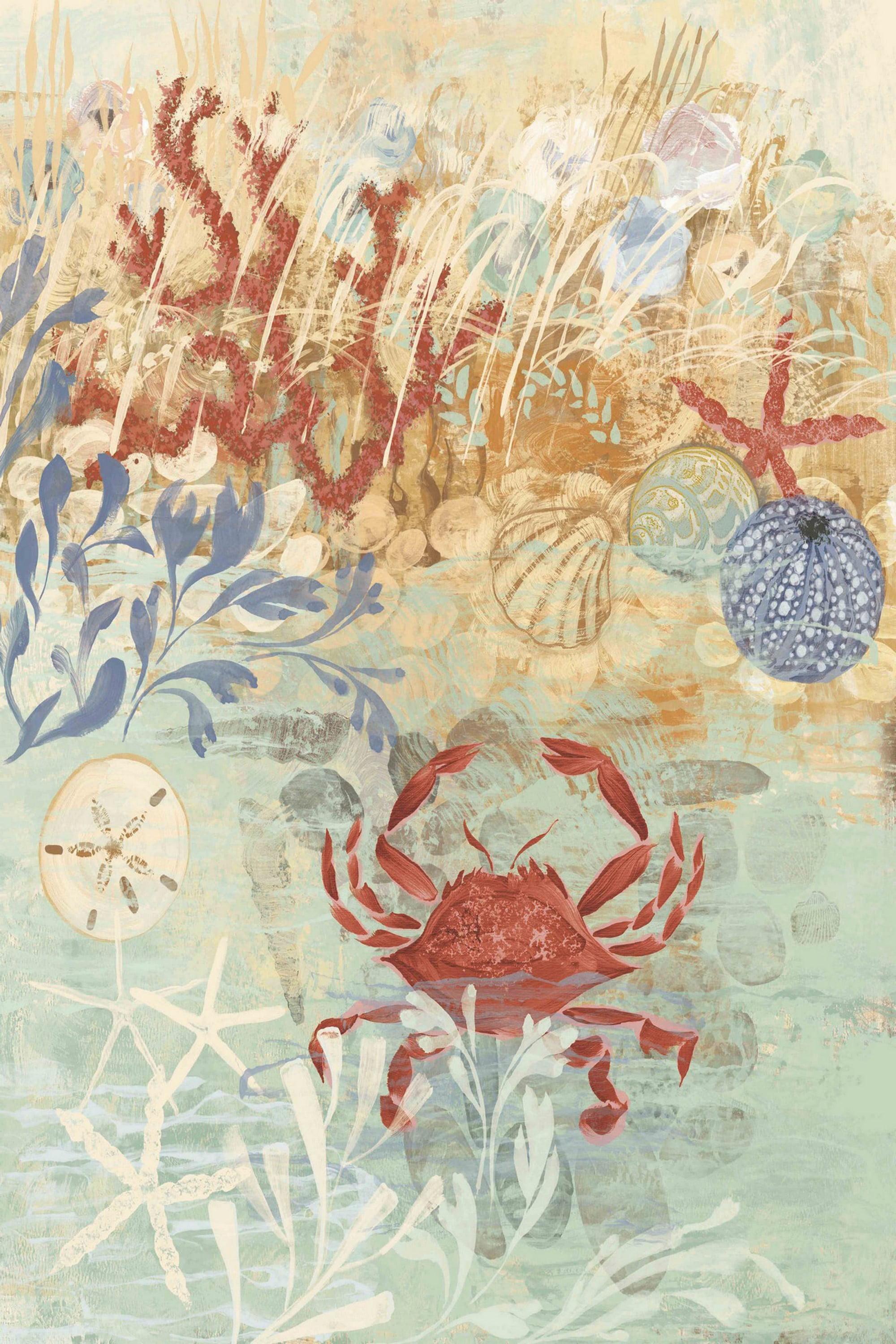 Highland Dunes " Coastal Floral Frenzy IV Premium " by Alan Hopfensperger