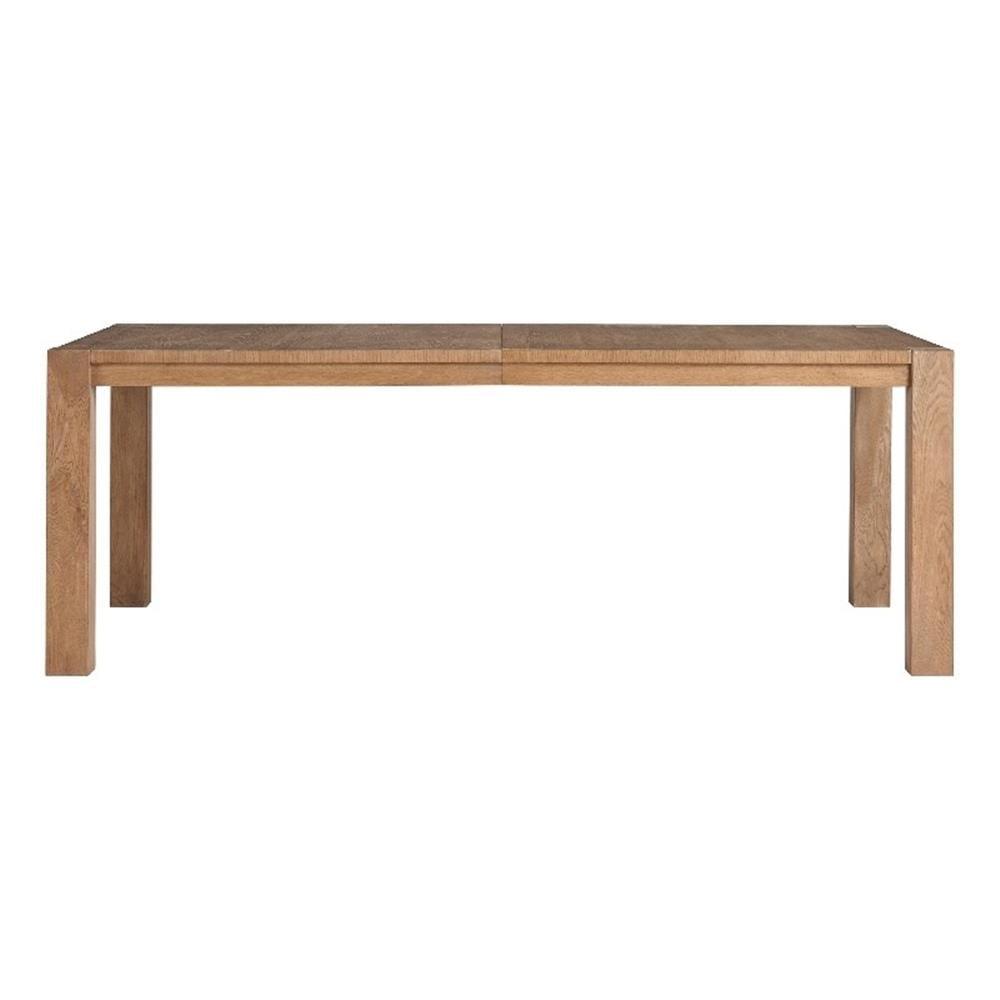 Natural Oak Extendable Rectangular Dining Table for Ten