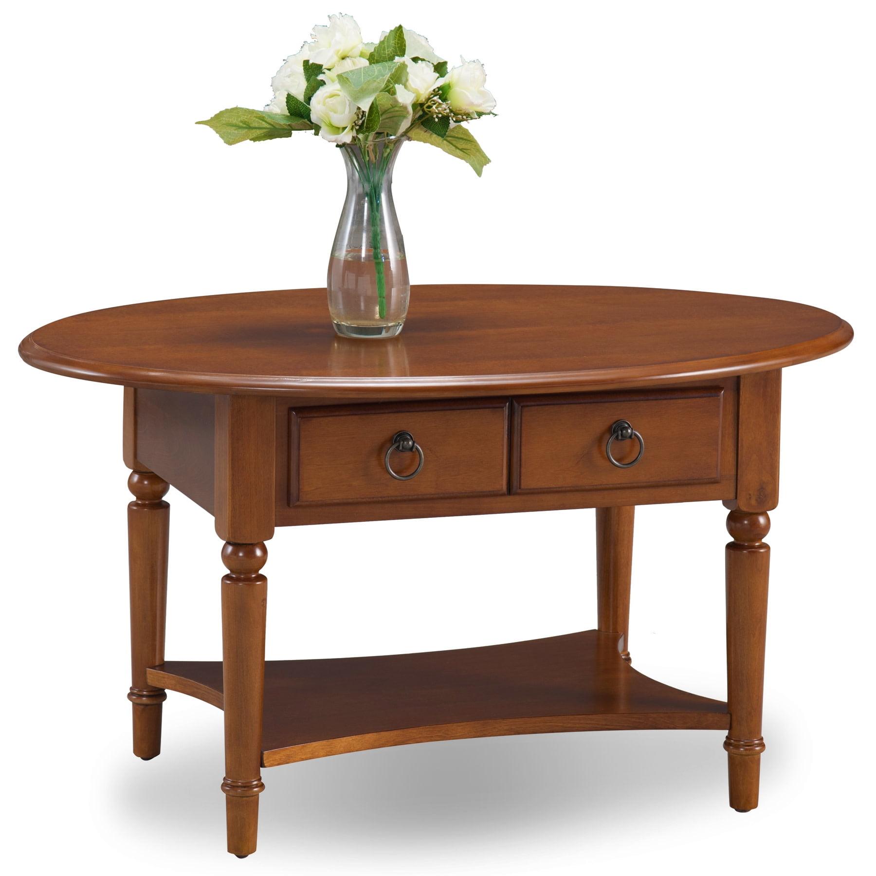 Coastal Oval Coffee Table in Pecan