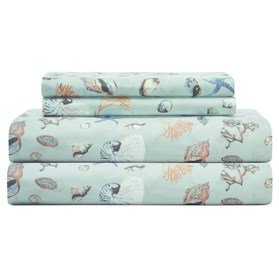 Beatrice Home Fashions Coastal Print Sheet Set
